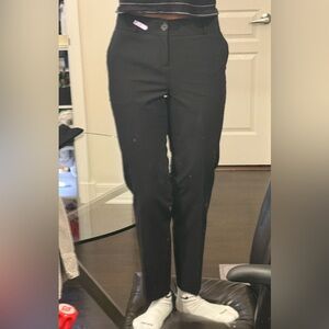 Banana Republic Martin fit black lightweight wool trouser